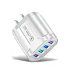 3.1A 4 Ports USB chargeur de voyage Charge rapide QC 3.0 charge murale pour Samsung Xiaomi adaptateur de charge de prise Mobile
