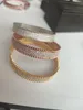 Gold Diamant Tennis Armband Designer Armreif zwei Farben überlappen Designer Schmuck Femme Silber Set Liebe Frauen Männer Paar Armbänder Goldschmuck Partygeschenke cool