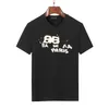 Breve asiatico balencaigaly uomini balencigaly lettere 2023 Top estate Hop Mens con la stampa del progettista T maniche camicia Vendere lusso casual Hip uomo vestiti delle donne Tees taglia M / 3XL