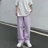 Women's Jeans Casual Women Summer Vintage Straight Baggy High Waist Korean Pants Femme Wide Leg Purple Mom Denim Trouser