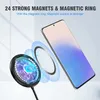 DBPower Magnetische draadloze oplader, Qi 15W Max snellaadkussen met een magnetische ring voor iPhone 14/14 Pro/14 Mini/13/13 Pro/13 Mini/12/SE 2020/11/X/8, geen AC -adapter