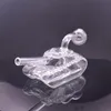 Mini Glass Tank Oil Burner Water Bong Hookahs For Dab Rigs Bongs SAH Catcher Rökning Olja tjock Pyrex Mini Recycler Bongs 30mm Bowl