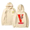 Friends Angel big V sudadera con capucha suelta para hombres y mujeres