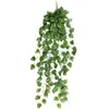 Decorative Flowers 2PCS 90cm Artificial Green Plants Hanging Ivy Leaves Grape Fake Vine Home Garden Wall Party Decoration