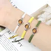 Strand Fashion Yellow Tiger Eye Flätade armband Metal Handgjorda Lucky Red Black Thread Justerbara män Kvinnor Yoga Bangles smycken gåvor