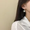 Backs Kolczyki Koreańska świeża żywica Mały biały klips kwiatowy na niewidże dla żeńskich wszechstronnych pustych klipsów do uszu