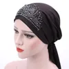 Gorrosos gorrosos/crânio Caps de algodão muçulmano elástico de turbante hijabs hijabs lenço de cabeceira de cabeceira de tampa de touca de touca de toucinha