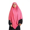 Ethnic Clothing Muslim Women Hijab Amira Eid Prayer Garment Long Khimar Sleeveless Tops Abaya Jilbab Ramadan Islamic Niqab Hijabs Nikab