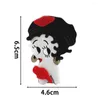 Brooches Unique Design Acrylic Cute Girl For Women Figure Lady Brooch Pins Lapel Badge Hat Bag Fashion Jewelry Party Gifts