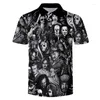 Camisas casuais masculinas Moda de verão masculino Manga curta Camisa de camisa de flores Skull Rose 3D Impressão unissex Harajuku Street Sports