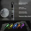Keychains Tritium Tube Key Chain Titanium Alloy Självlysande hängen Gaslampa Fluorescerande Luminous Life Saving Men Gift