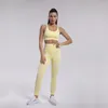 Aktywne zestawy bezproblemowe joga top i legginsy gimnastyczne Zestaw kamuflażu sportowy stanik fitness Women Tracksuit Trening