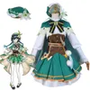 Anime kostuums anime game genhin impact venti barbatos cosplay komen uniform pruik Halloween voor vrouwen Wendi Windy Z0301