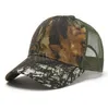 Outdoor Camouflage Trucker Cap Sun Tie Dye Cappello da caccia estivo con visiera Camo Baseball Mesh Cappelli sportivi df065
