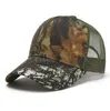 Outdoor Camouflage Trucker Cap Zon Tie Dye Zomer Jacht Hoed Piekte Camo Baseball Mesh Sport Hoeden df065