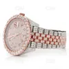 2023 VVS Moissanite Diamond Mens Watch - Luksusowy mrożony styl hip -hopowy na wesela srebrny ton