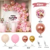 Other Event Party Supplies 83pcs Pink Metallic Balloon Garland Arch Kit Welcome Baby Shower Girl Baptism Rose Gold Confetti Birthday Party 230303