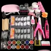 Nail Art Kits Acryl Kit Met Uv Led Lamp Fl Manicure Set Gereedschap Poeder Vloeistof Glitter Alles Voor Drop Delivery Gezondheid Schoonheid Dhe9V