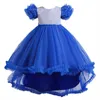 Vestidos de menina Vestidos de verão Girls Fluffy Princess Dress Girl Teen Girl Cerimônia de Comunhão Longa Roupa Crianças Infantil Bridesmild Vestidos W0224