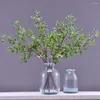 Decorative Flowers High Quality Artificial Willow Branches Fake Leaves For Home Wedding Decoration Jugle Party Small Shrub Plants Floral