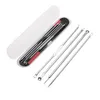 Andere huidverzorgingsgereedschap Rose Gold 4pcs/Set Blackhead Comedone Acne Puistel Belmish Extractor Vacuümlepel voor Face Tool Drop Delivery H DH3ov