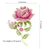 Broches shinestone cristal grande rosa flor broches folhas bud rachor mulher joia fa5068