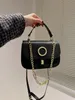 7A BLONDIE sac à bandoulière en cuir véritable bandoulière en cuir rond imbriqué concepteur sacs de luxe bandoulière chaîne rabat