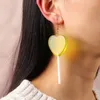 Dangle Earrings Sellerヨーロッパとアメリカのファッションジュエリー甘いキャンディー色の愛ロリポップイヤーフックアクセサリー