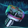 Q7 Auto Bluetooth 5.0 Ladegerät FM Sender PD 18W Typ-C Dual USB Umgebungslicht Zigarettenanzünder MP3 Musik Player