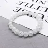 Strand Natural Stone Bead Matte White Popcorn Crystal Braceletbanle