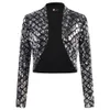 Women's Jackets Shiny Jacket Woman Sequined Bolero Shrug Shawl Female Sparking Coats Long Sleeve Tops Cropped Party Evening Top 230302