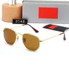 Rayban Sonnenbrillen Designerbrillen Herren Sechseckige Sonnenbrillen Raybands Schwarzer Rahmen Herrensonnenbrillen Unregelmäßige Brillen Sonnenbrillen Gold Metall Graue Glaslinsen 3983