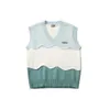 Men s Vests Series V Neck Sweater Fashion Märke Hösten Vinter Löst par ärmlös Green 230302