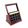 9 Holes 12 hole position Jewelry package customized display case Championship ring wooden box diaplay case collections fashion gif344a