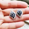 Stud Earrings Natural Real Sapphire Luxury Style Earring Per Jewelry 925 Sterling Silver 0.24ct 18pcs Gemstone C1941901