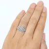 Woman Ring Twist Infinite Shape Crystal Cubic Zirconia Rings Exquisite Female Wedding Bands Fashion Jewelry Bulk