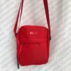 Väskor Messenger Väskor 18SS Herrens duk Small Cross Body Bag Girl's Plain Causal Handbags Mini Zipper Sports Designer Black/Red Messenger