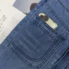 Damen-Jeans, Damen-Jeans, hohe Taille, modische Retro-Schlaghose, lockere lässige Schleife, weites Bein, Damen-Straßenhose 230303