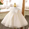 Mädchenkleider Kleinkind Baby Taufe Weißes Kleid für Mädchen Neugeborene Hochzeit Party 1. Geburtstag Prinzessin Kleid Abend Mädchen Kleidung Abendkleid W0224