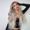 Синтетические парики Easihair Long Wavy Blonde Ombre Синтетические парики для женщин с кружевными волосами мягкие волосы мягкие волосы, теплостойкий теплостой устойчивый 230227