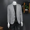 Männer Anzüge 2023 Ankunft Frühling Herbst Grid Mode Männer Junge Casual Einreiher Blazer Größe M-3XL