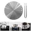 Table Mats Induction Heat Diffuser Stainless Cookware Plate Stove Cooktop Removable Handle