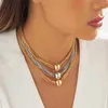 Choker Exagéré Punk Multicouche Chaîne Collier Bracelet Collier Plié Portant Tempérament Niche Géométrique Boule Personnalité