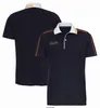Модные мужчины Полос летняя Формула -1 Фан -одежда лабораторная рубашка поло F1 Пользователь наполовину рукав
