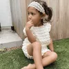 Наборы для одежды рожденная девочка хлопчатобумажная одежда набор с длинным рукавом Topshort Romper Cap Sup Костюм для одежды Spring Summ