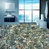 Wallpapers Modern 3D Lifelike Pebble Flooring Mural Wallpaper Bathroom Waterproof Fashion Interior Design PVC Floor Tiles Sticker