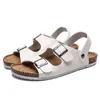 Slippers Fashion Shoe Double Bugle Sandals 2023 Men Summer Beach Casual за пределами не скольжения Sandalias Man Flats Eu 35-45