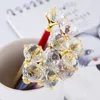 Crystal Glass Cartoon Ballpon caneta Big Gem Ball Canelas com grandes materiais de escritório da Fashion School