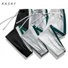 Calças masculinas kksky inverno sweatpants preto esportes homem moda streetwear calças corredores homens soltos roupas de ginásio oversize 230302