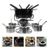 Forks Fondue Pot Set Schokoladenkäse Herd Stahl Edelstahlschmelzhersteller Butterwärmer elektrischer Kochen Gusseisen Basis Gabelcreme 230302